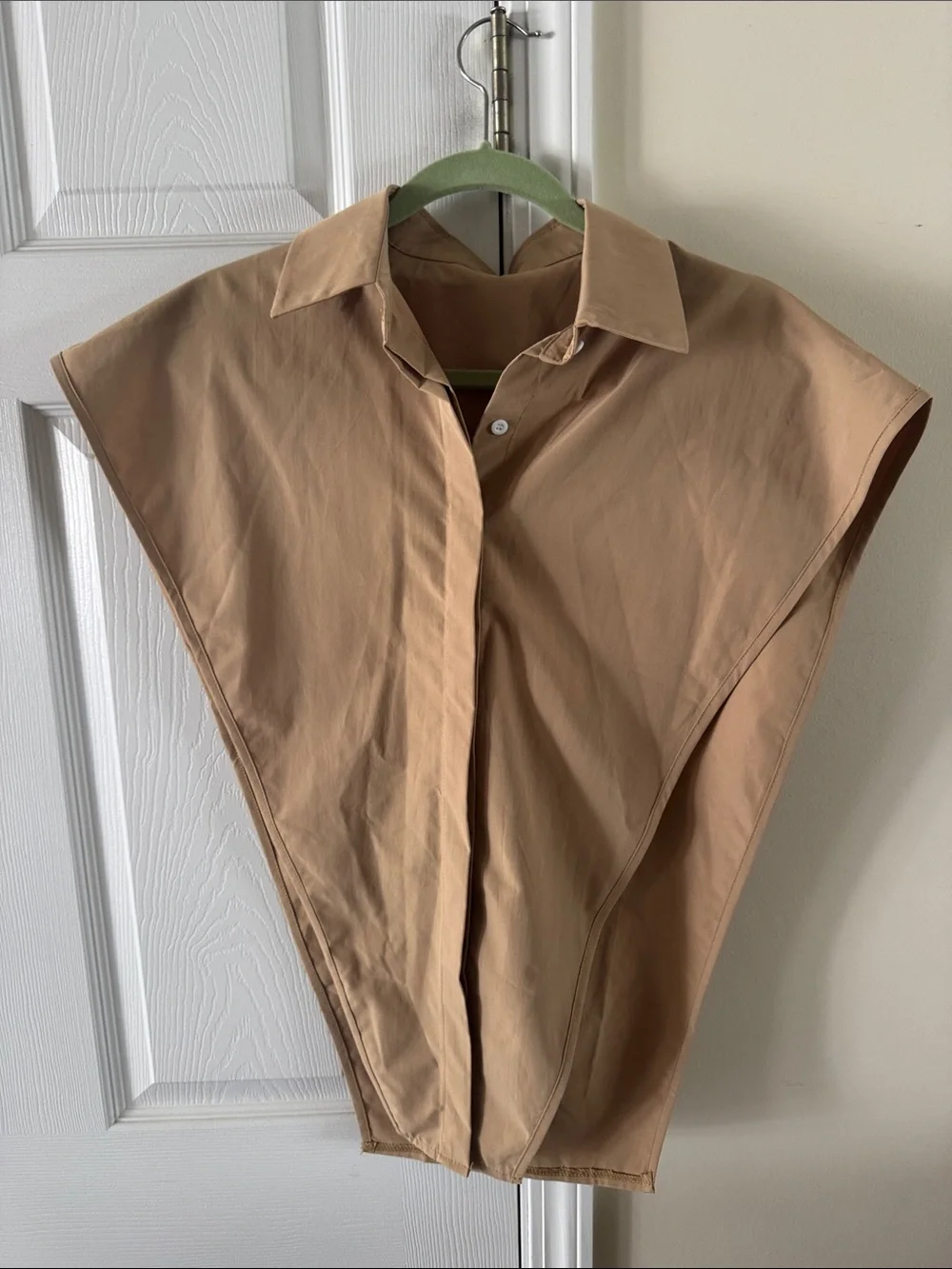 Beige Women's Detachable Collar Cape - Brand: